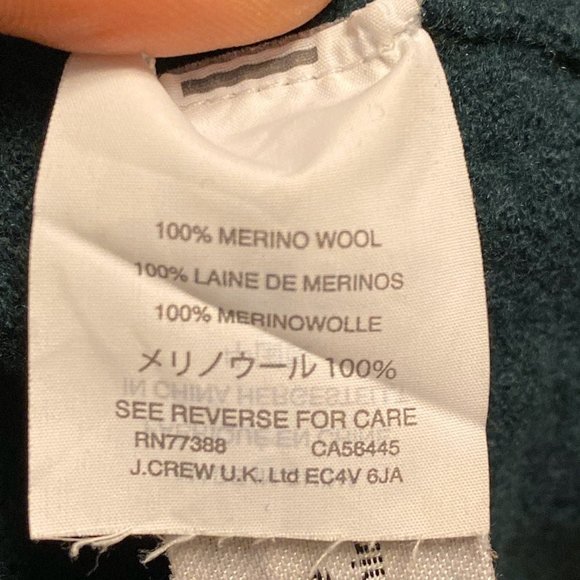 J. Crew Green Merino Wool Sweater XS - Picture 3 of 3